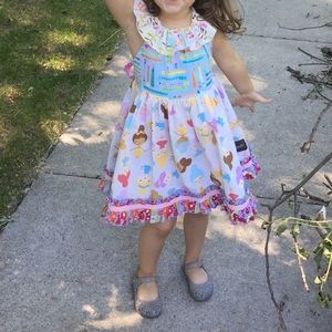 Matilda Jane Platinum Ballerina Puffer dress sz 2